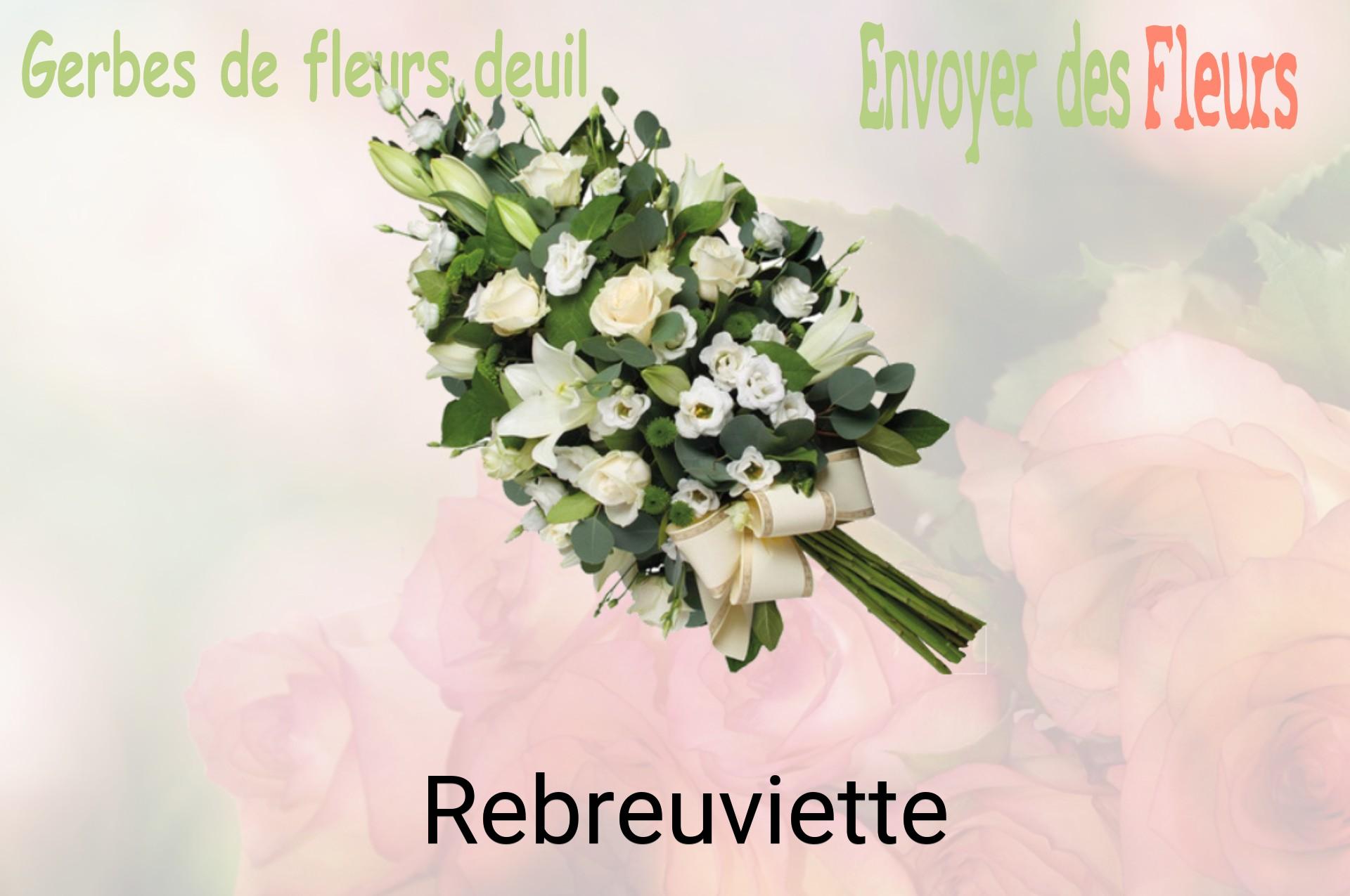 Gerbe de fleurs de deuil livrée à Rebreuviette